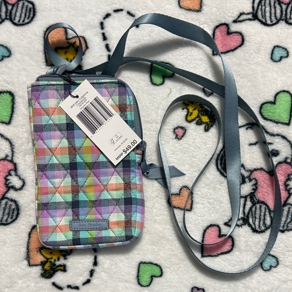Vera Bradley Pastel Plaid Crossbody Bag - Picture 1 of 5